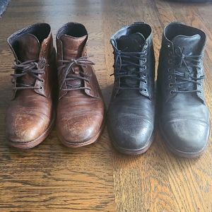 *TWO* leather Cole Haan lace up boots